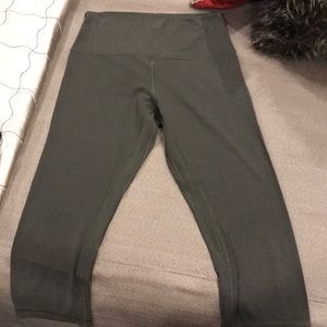 Align Crop pants. tag shows description Olive Grn